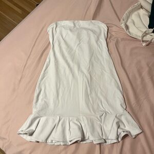 Susana Monaco Strapless Dress with Ruffle Trim Hem Size S